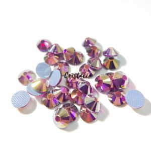 Cristal Rosa Tornasol Hotfix Crystal Elements