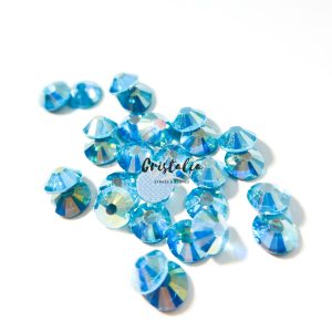Cristal Aquamarina Tornasol Hotfix Crystal Elements