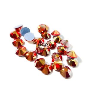 Cristal Rojo Italiano Tornasol Hotfix Crystal Elements
