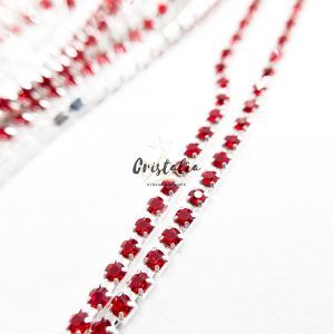 Cadena Strass Rojo Italiano SS10 (2.80mm)