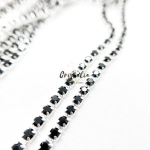 Cadena Strass Negro SS10 (2.80mm)