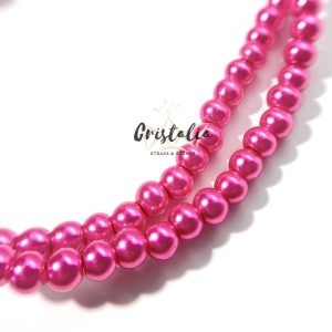 Perla de Vidrio por Tira Rosa