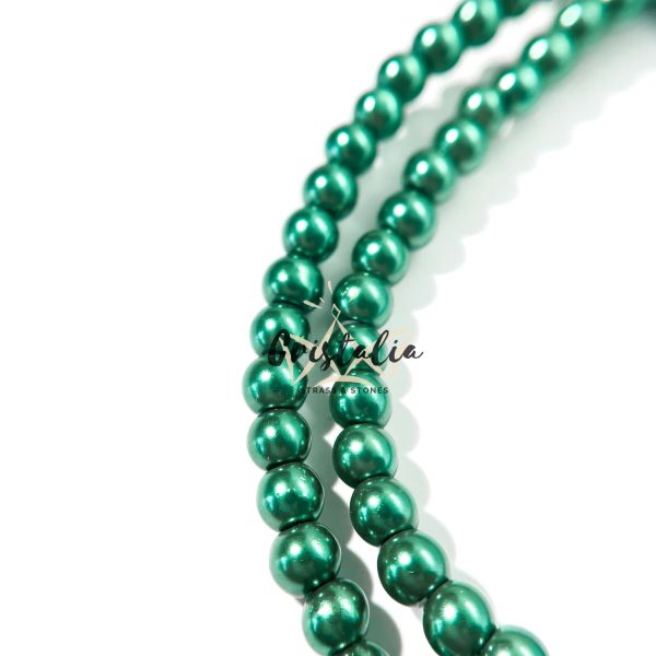 Perla de Vidrio por Tira Verde
