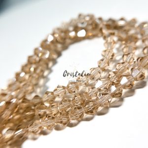 Cristal Bicono Dorado Por Tira