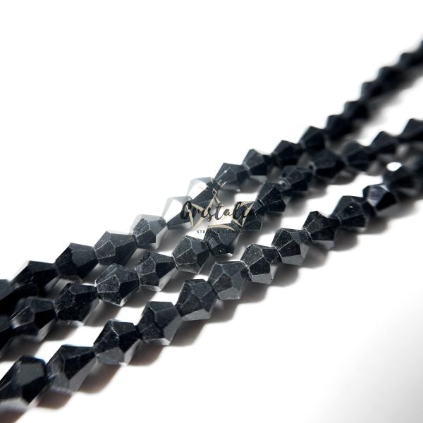 Cristal Bicono Negro Por Tira - Imagen 2