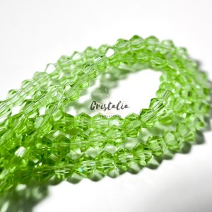 Cristal Bicono Verde Claro Por Tira