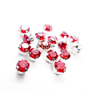 Cristal Rojo Italiano Engarzado Para Coser