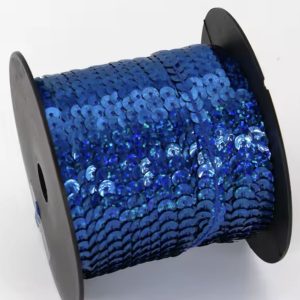Lentejuela Por Tira 5 Metros Láser Azul