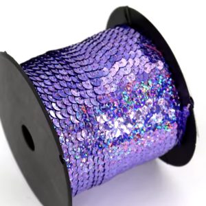 Lentejuela Por Tira 5 Metros Láser Violeta