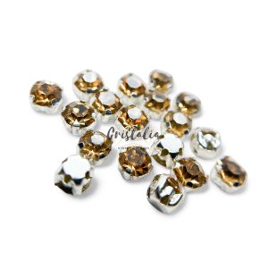 Cristal Dorado Engarzado Para Coser
