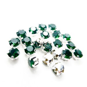 Cristal Verde Engarzado Para Coser