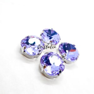 Cristal Engarzado Cushion Violet 10mm