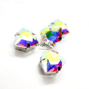 Cristal Engarzado Trilliant Tornasol 12mm