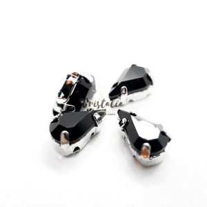 Cristal Engarzado Pear Jet 6x10mm