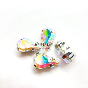 Cristal Engarzado Pear Tornasol 6x10mm