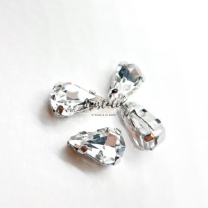 Cristal Engarzado Pear Cristal 6x10mm