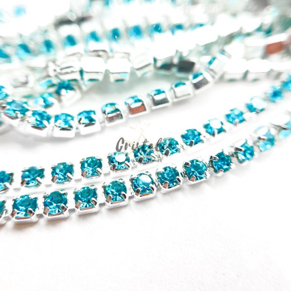 Cadena Strass Aguamarina SS6 (2mm)