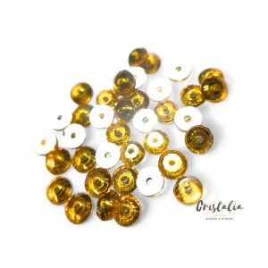 Cristal Topaz Con Orificio Para Coser